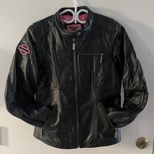 Harley Davidson Pink Label Bling Leather Jacket